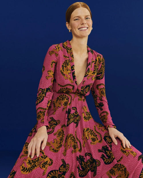 Wild & wild pink maxi dress