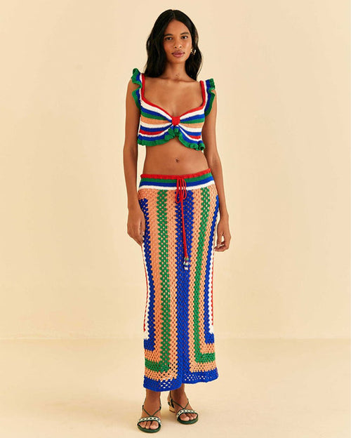 Pitta crochet top with skirt
