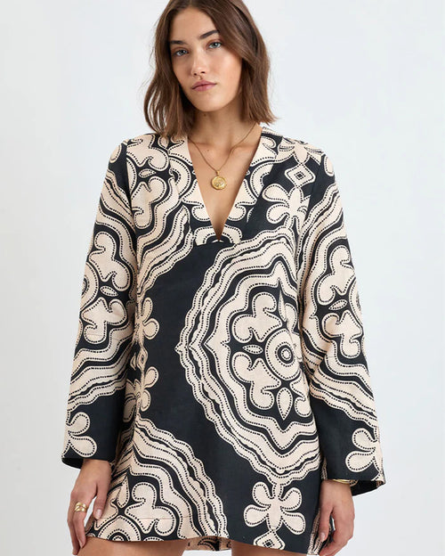 Raey Column Short Dress Niku Black