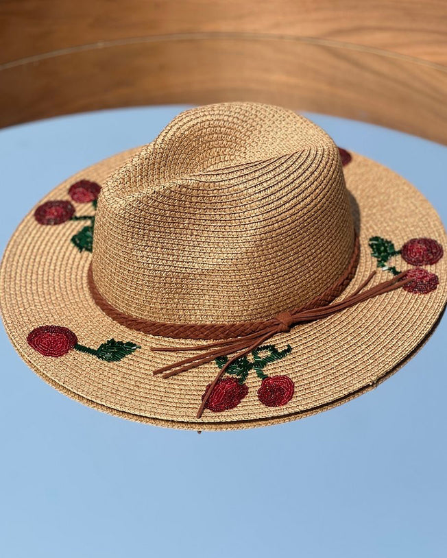 Red Cherry Panama Hat