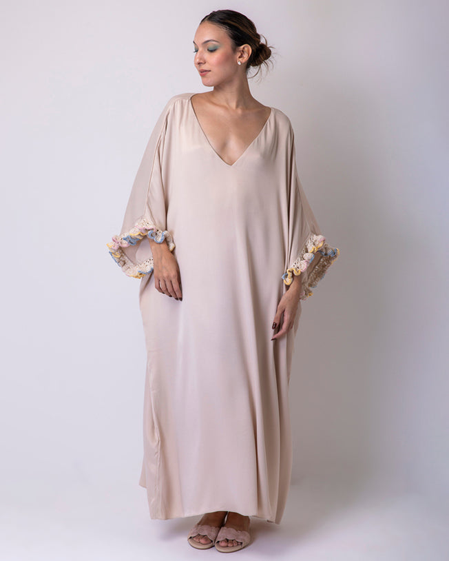 Redor Kaftan Dress - Latte Coffe