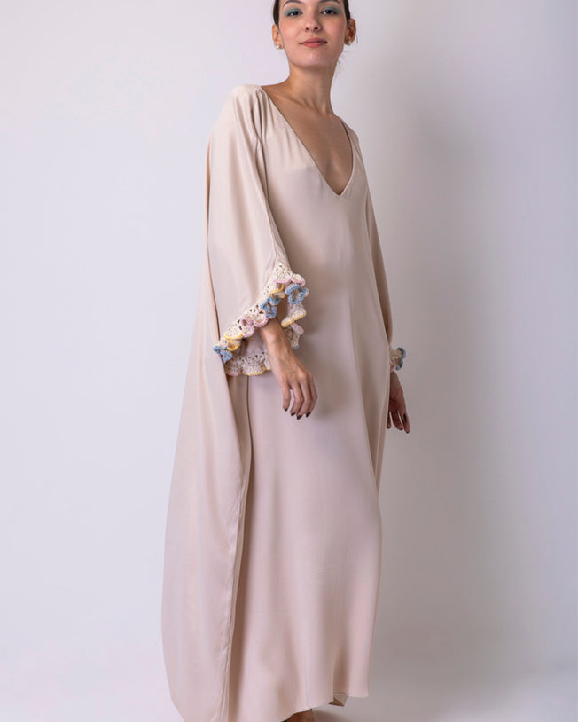 Redor Kaftan Dress - Latte Coffe
