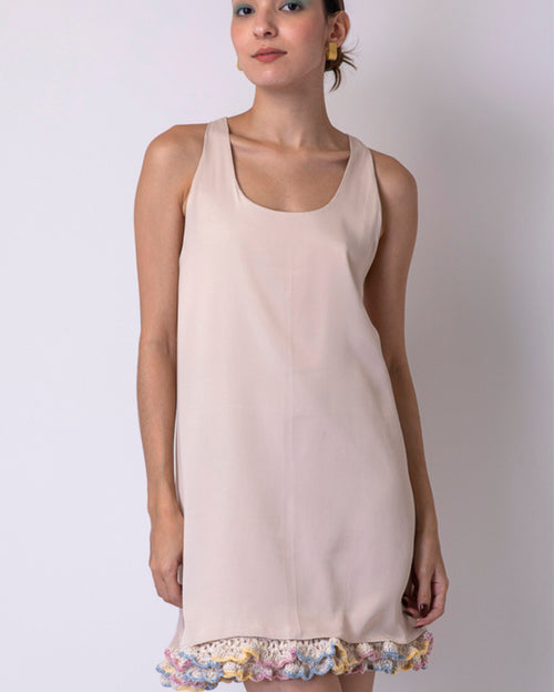 Redor Mini Dress - Latte Coffe