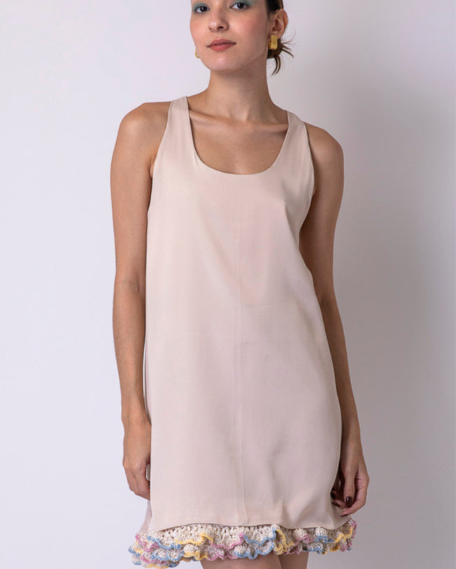 Redor Mini Dress - Latte Coffe