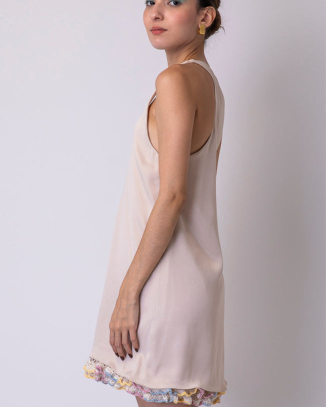 Redor Mini Dress - Latte Coffe