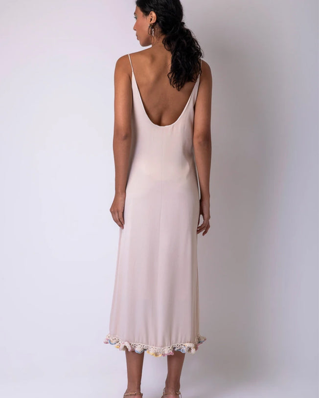 Redor Sleeveless Midi Dress - Latte Coffe