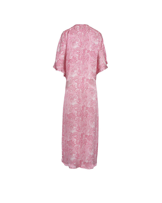 The Penelope Tunic in Coral Reef Ocean Rose Silk
