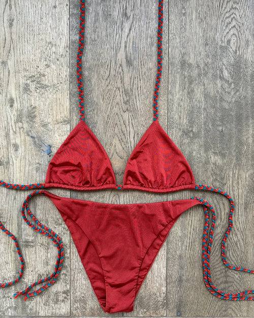 Riad Red Bali Bikini Brazillian Set