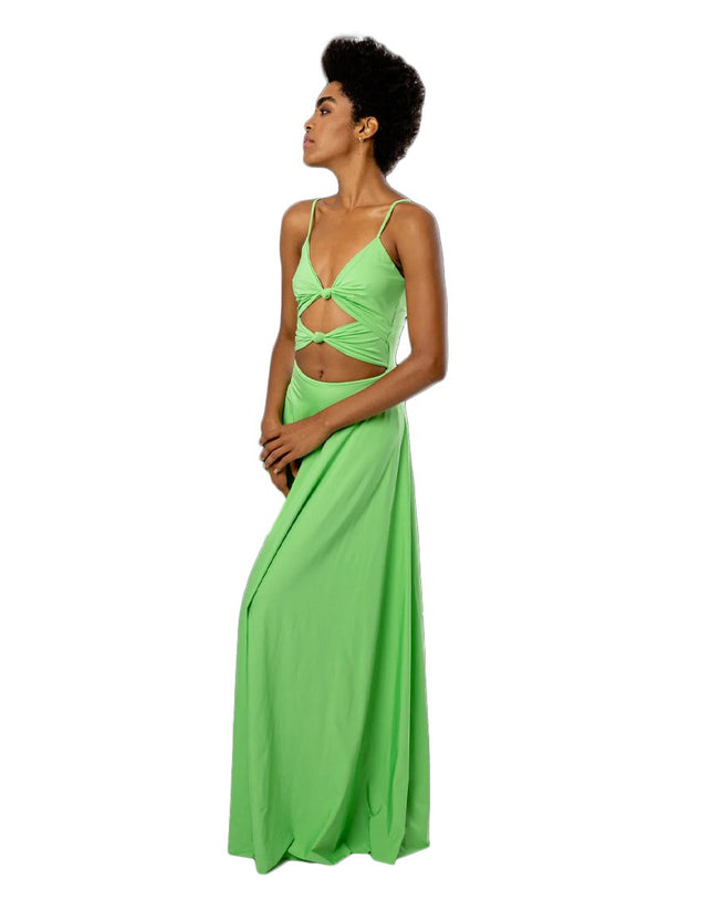 Sol grass green long dress