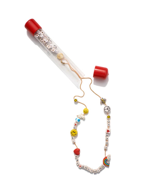 Say Anything DIY Necklace Kit-Rainbow Fantasy Gold Plated With Mixed-Media Charms