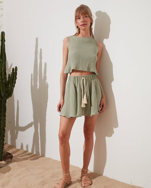 Say Simple Mint Top & Skirt Set