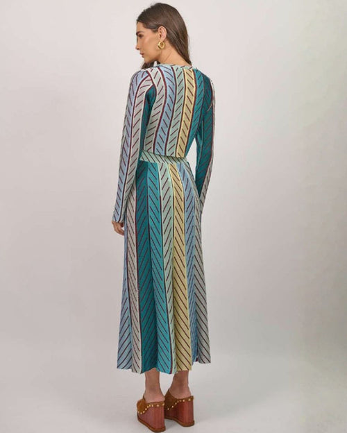 Scarlet Abigail Short Cardigan & Midi Skirt Set - Aqua Green