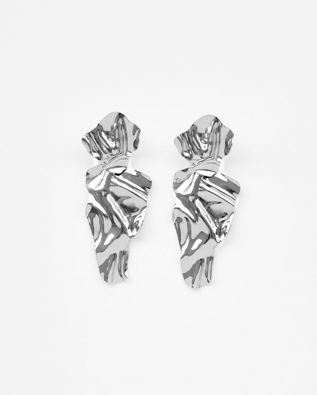 Sculpture Earrings Silver