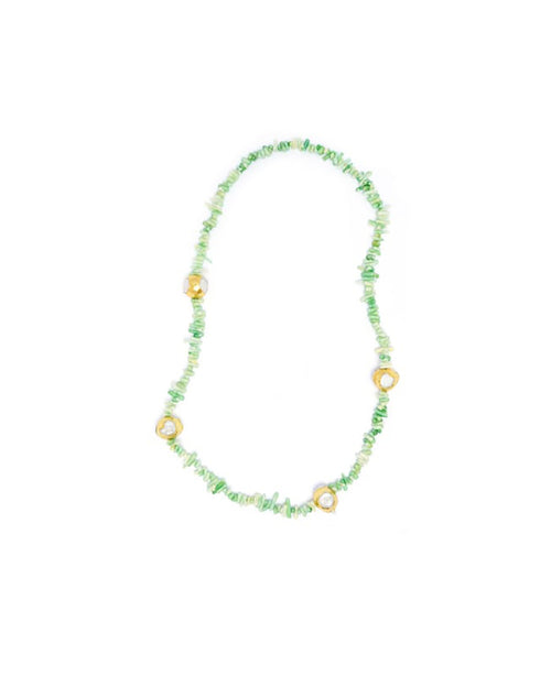 Seafoam Bloom Pearled Necklace