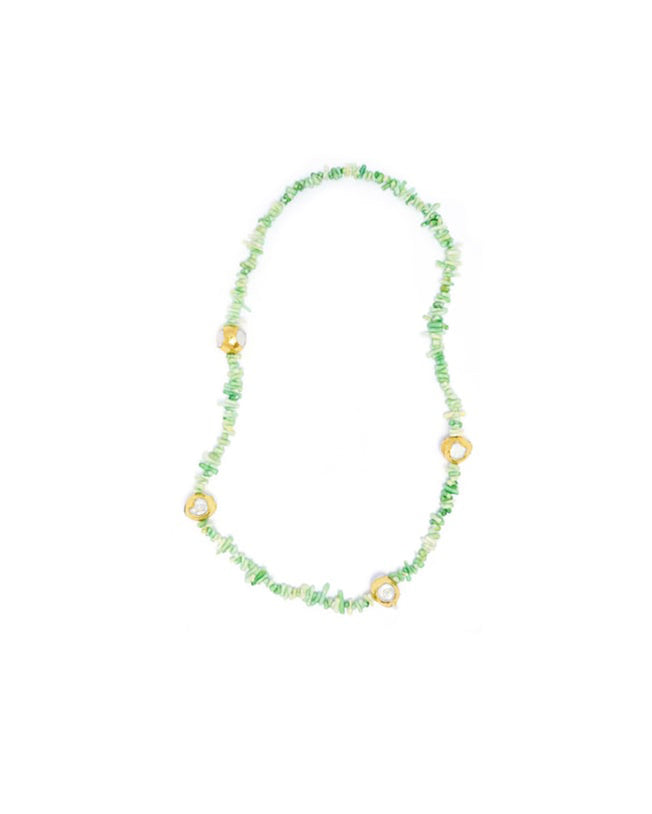 Seafoam Bloom Pearled Necklace