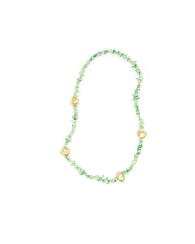Seafoam Bloom Pearled Necklace