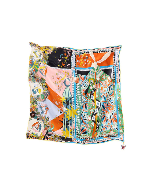 Seeking Hermit Printed Cotton Scarf 137cm