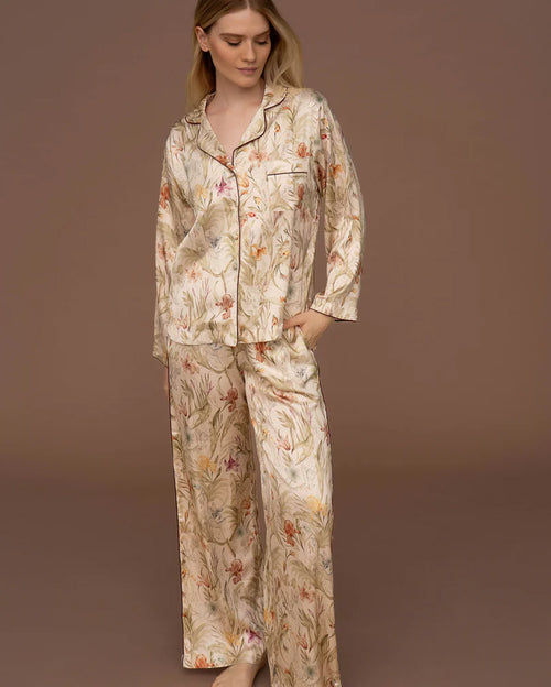 Serengetti Silk Longsleeve Shirt and Pants Pyjama Set