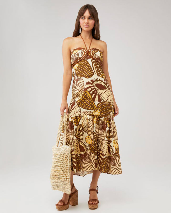 Shell Mix Sand Maxi Dress Sleeveless