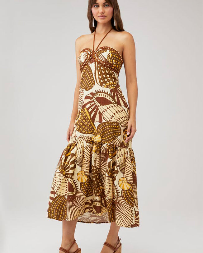 Shell Mix Sand Maxi Dress Sleeveless
