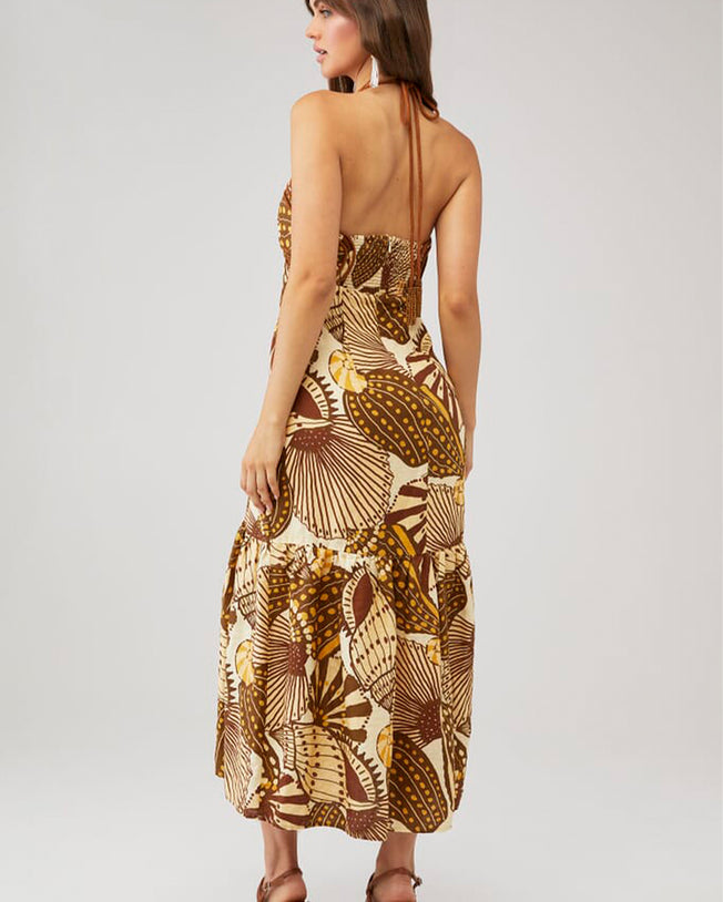 Shell Mix Sand Maxi Dress Sleeveless