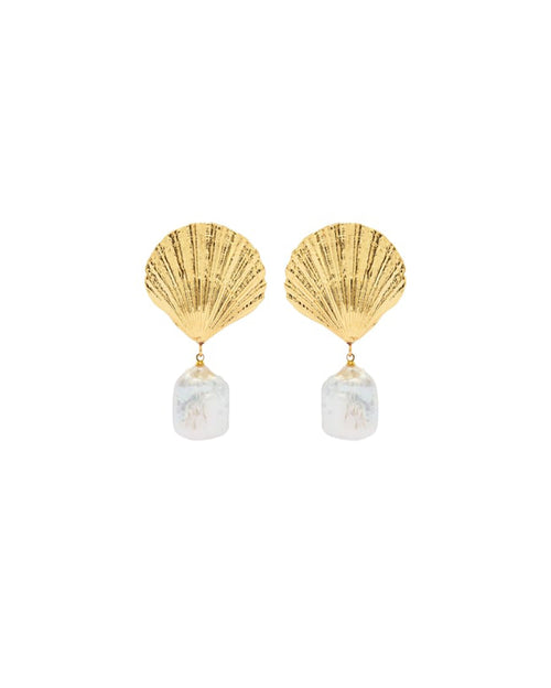 Sirena Baroque Shell Pearl Earring Set