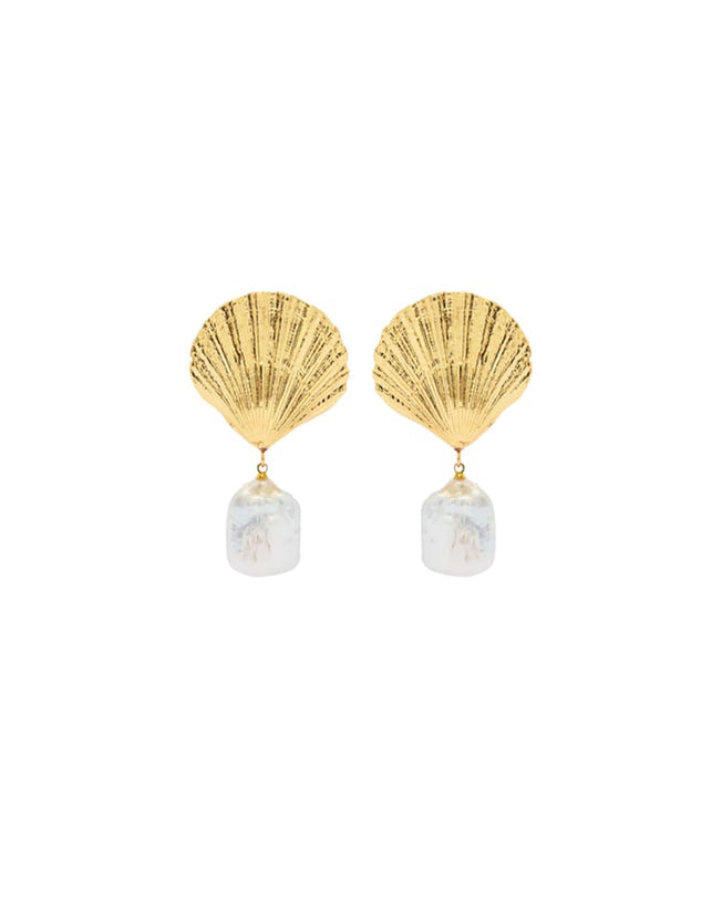 Sirena Baroque Shell Pearl Earring Set