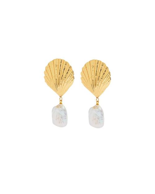 Sirena Baroque Shell Pearl Earring Set