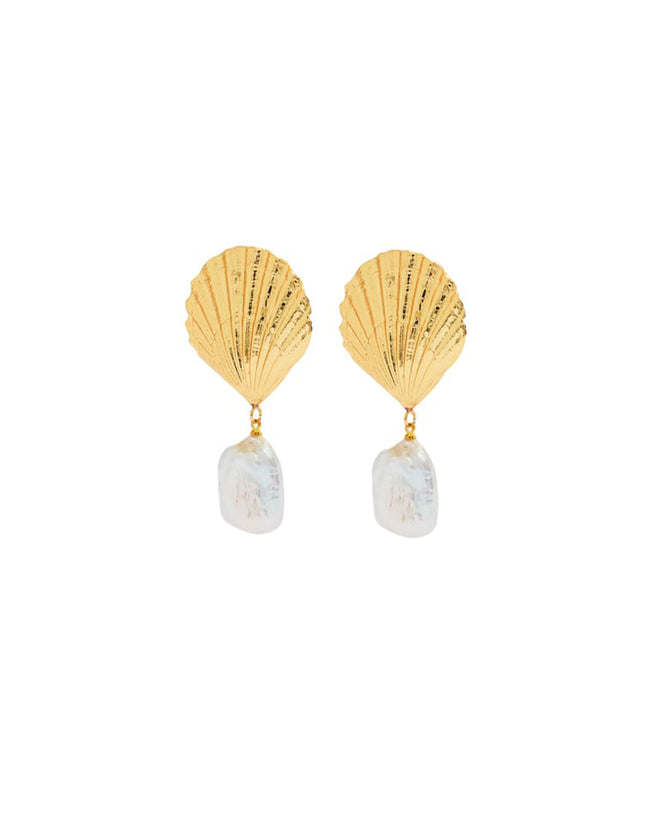Sirena Baroque Shell Pearl Earring Set