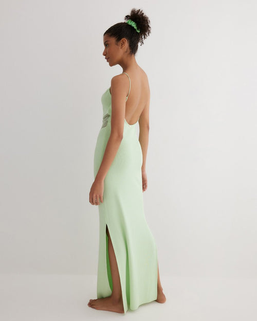Sleeveless Knitted Dress in Mint