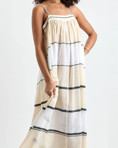 Eda Slip Long Dress Tomoca Cream