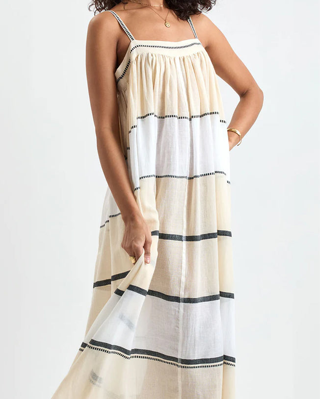 Eda Slip Long Dress Tomoca Cream