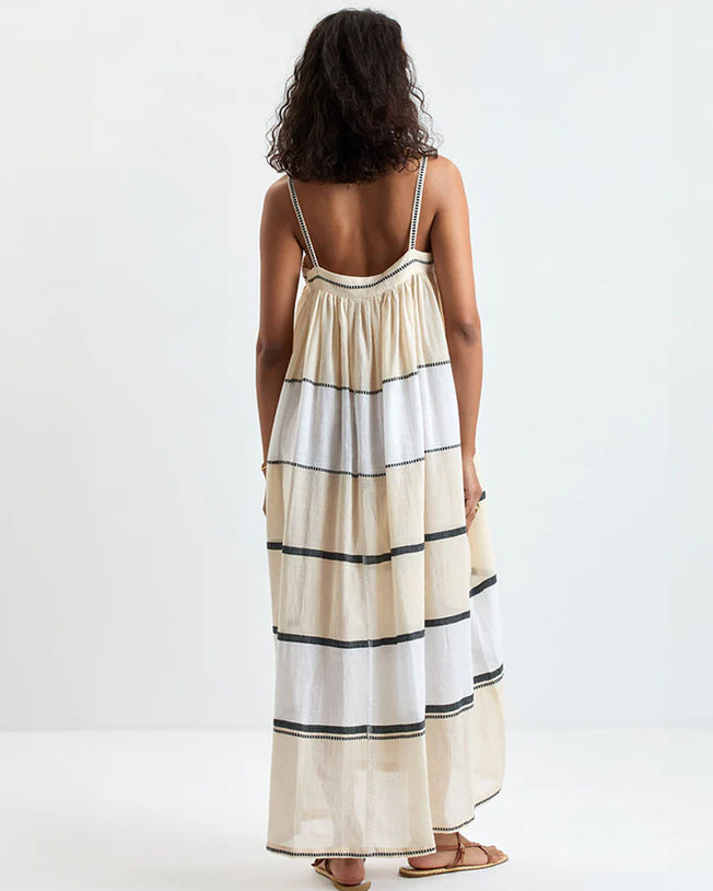 Eda Slip Long Dress Tomoca Cream