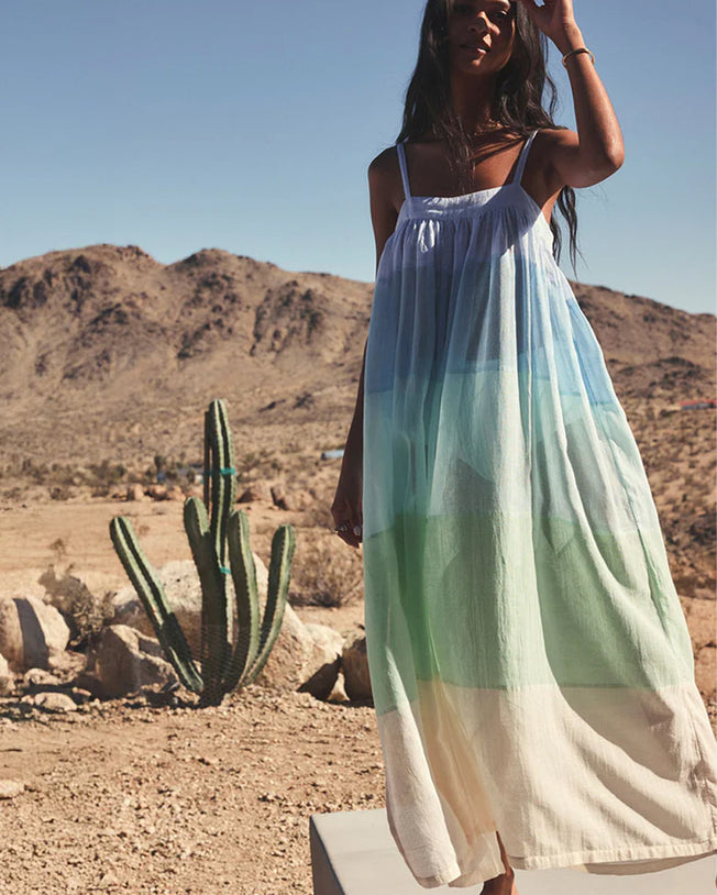 Eda Slip Long Dress Nefas Mint