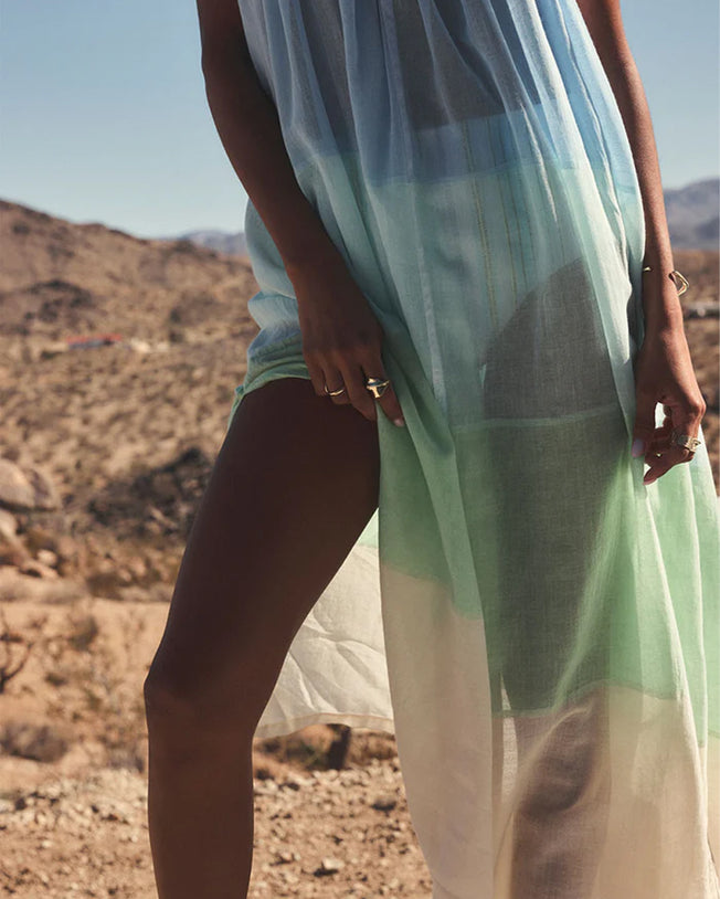 Eda Slip Long Dress Nefas Mint