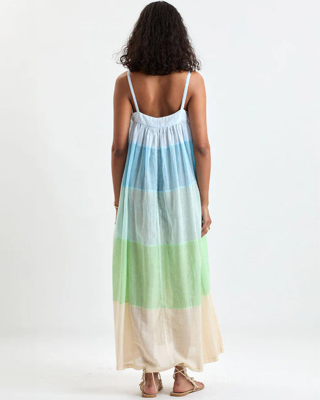 Eda Slip Long Dress Nefas Mint