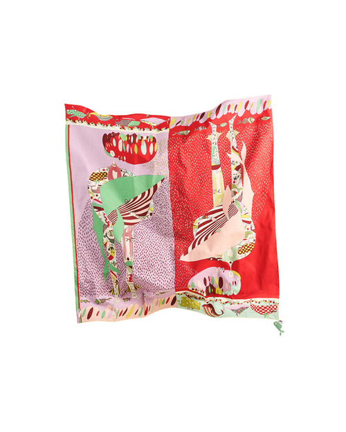Song of the Deep Printed Cotton Scarf 137cm