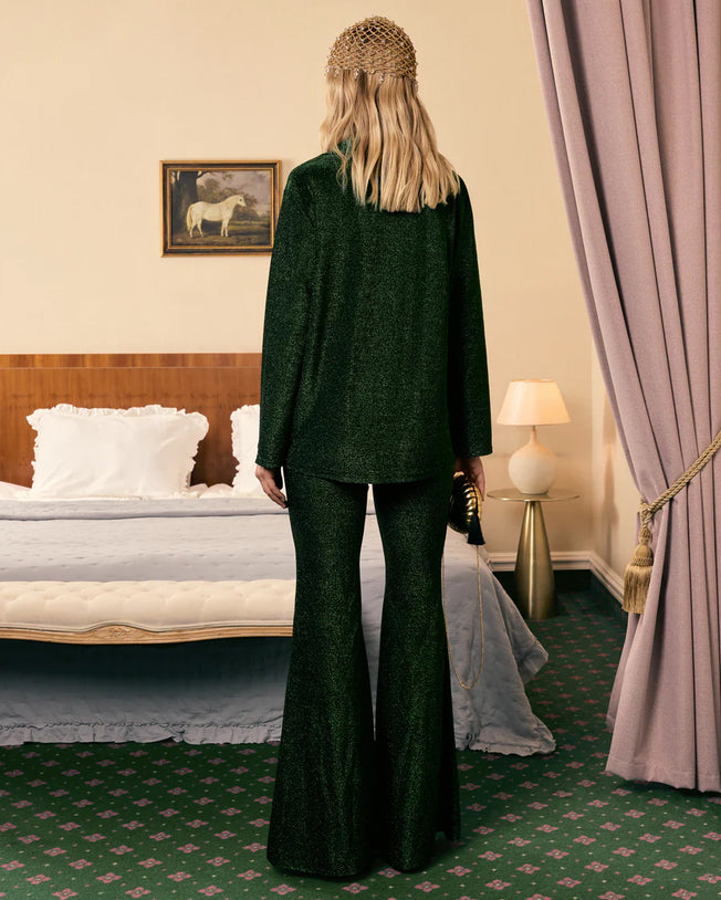 Stardust Lurex Lounge Suit in Green