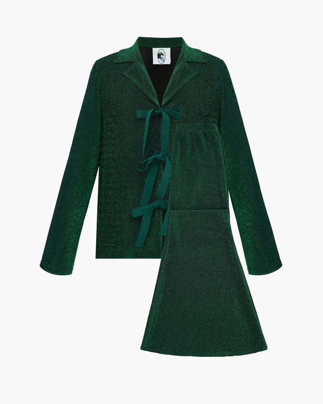 Stardust Lurex Lounge Suit in Green