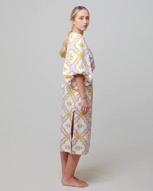 Stella Yellow Midi Dress With Cut Outs On Sides
