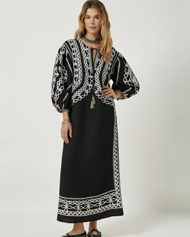 Tahara Maxi Kaftan Onyx Black