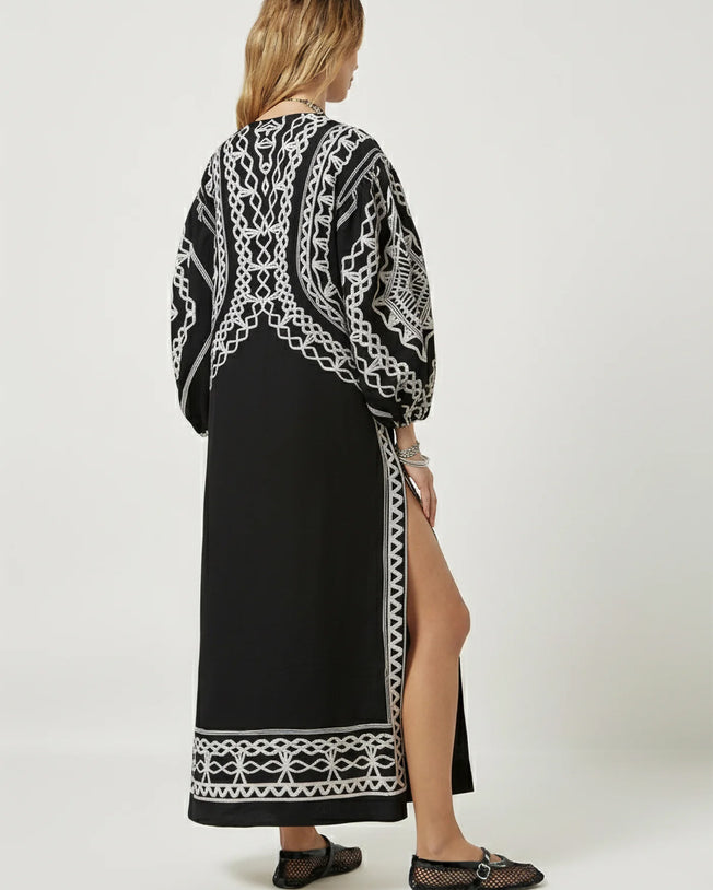 Tahara Maxi Kaftan Onyx Black