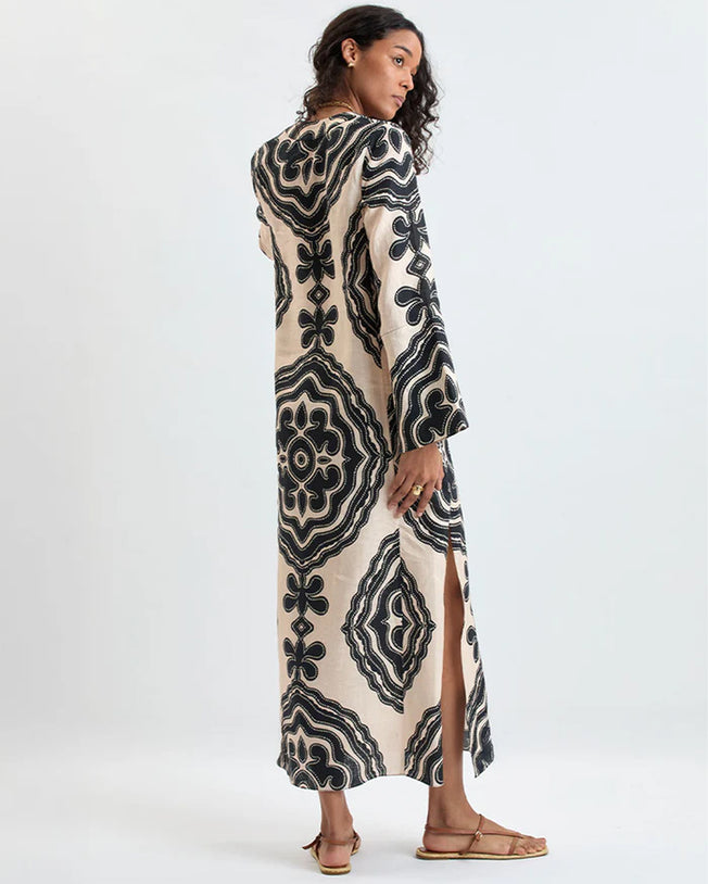 Theodora Column Maxi Dress Niku Cream
