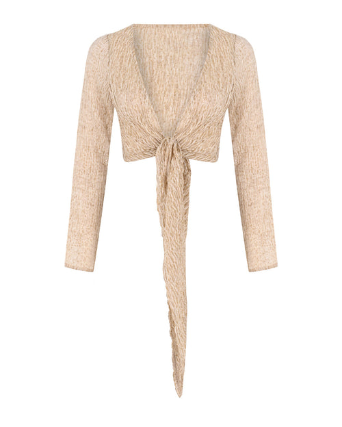 Thalia Top and Pant Set Gold Beige
