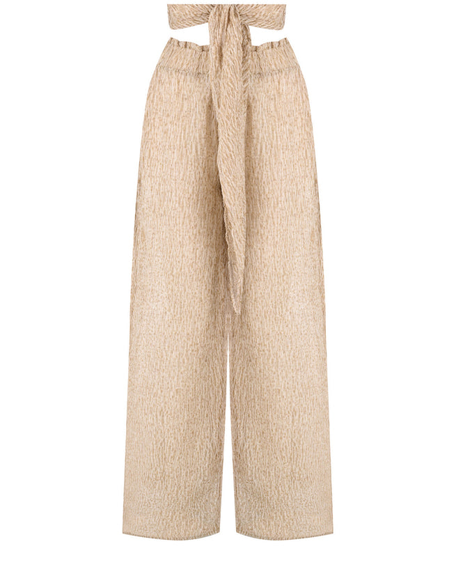 Thalia Top and Pant Set Gold Beige