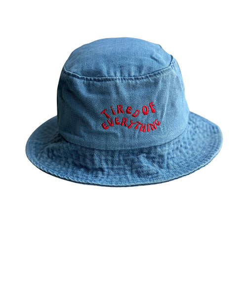 Tired of Everything - Denim Bucket Hat