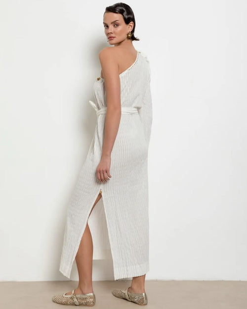 Topkapi Dress with Belt Ecru