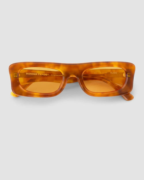 Slide tortoise and orange tint sunglasses