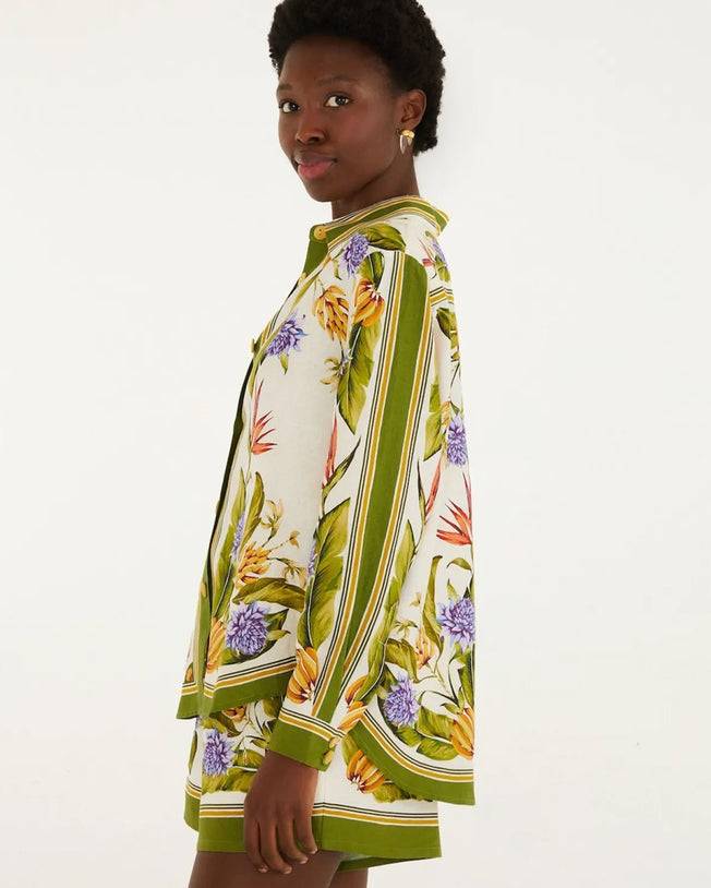 Tropical Scarf Sand Shirt and Shorts Set