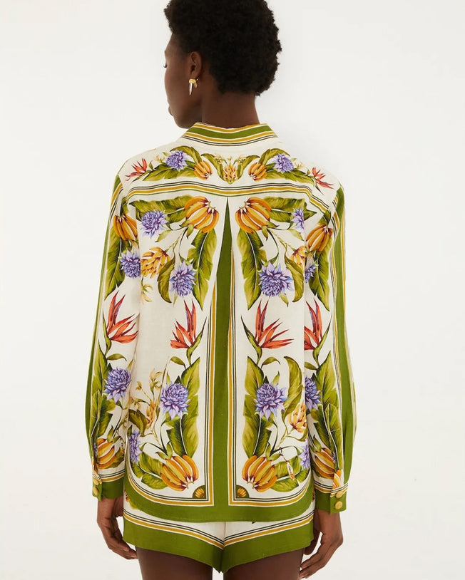 Tropical Scarf Sand Shirt and Shorts Set